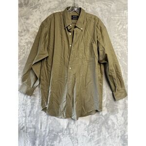 NAUTICA VINTAGE OXFORD GREEN L/S BUTTON DOWN COTTON SHIRT SIZE 16-1/2 32/33